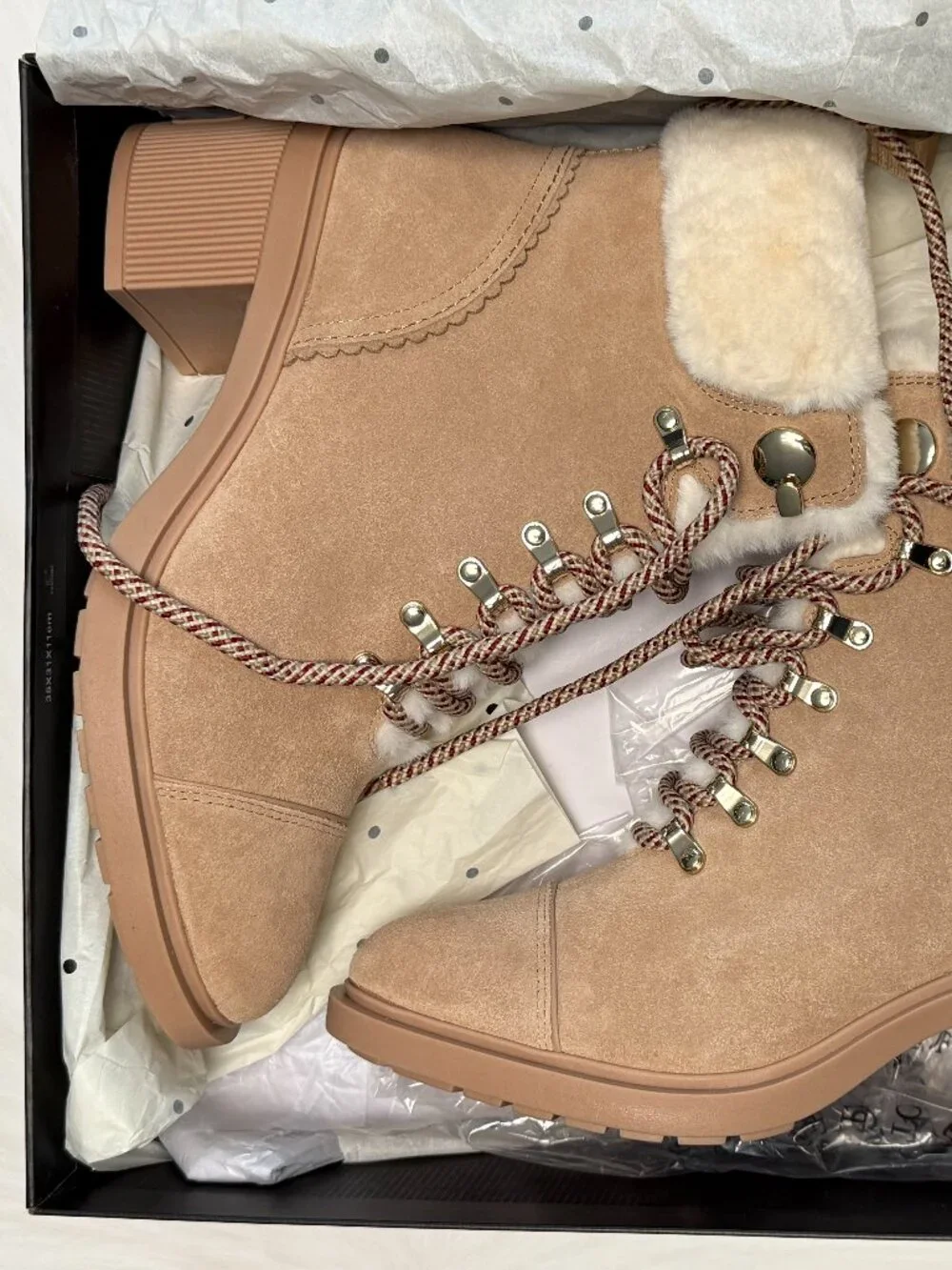 New Kate Spade Walker Fur Bootie Light Fawn Size 9.5